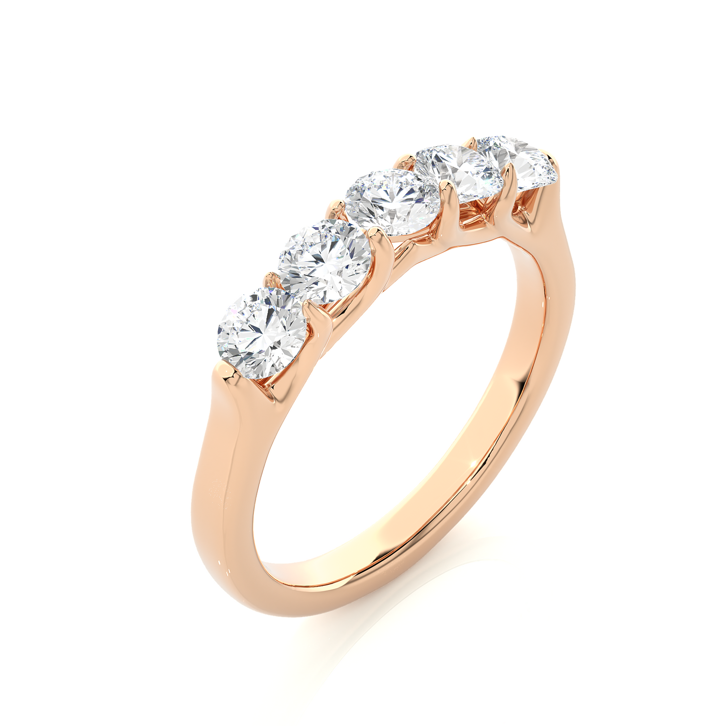 1.03 CT Round Diamond Half Eternity Band Classic Eternity Band Ring for Wedding