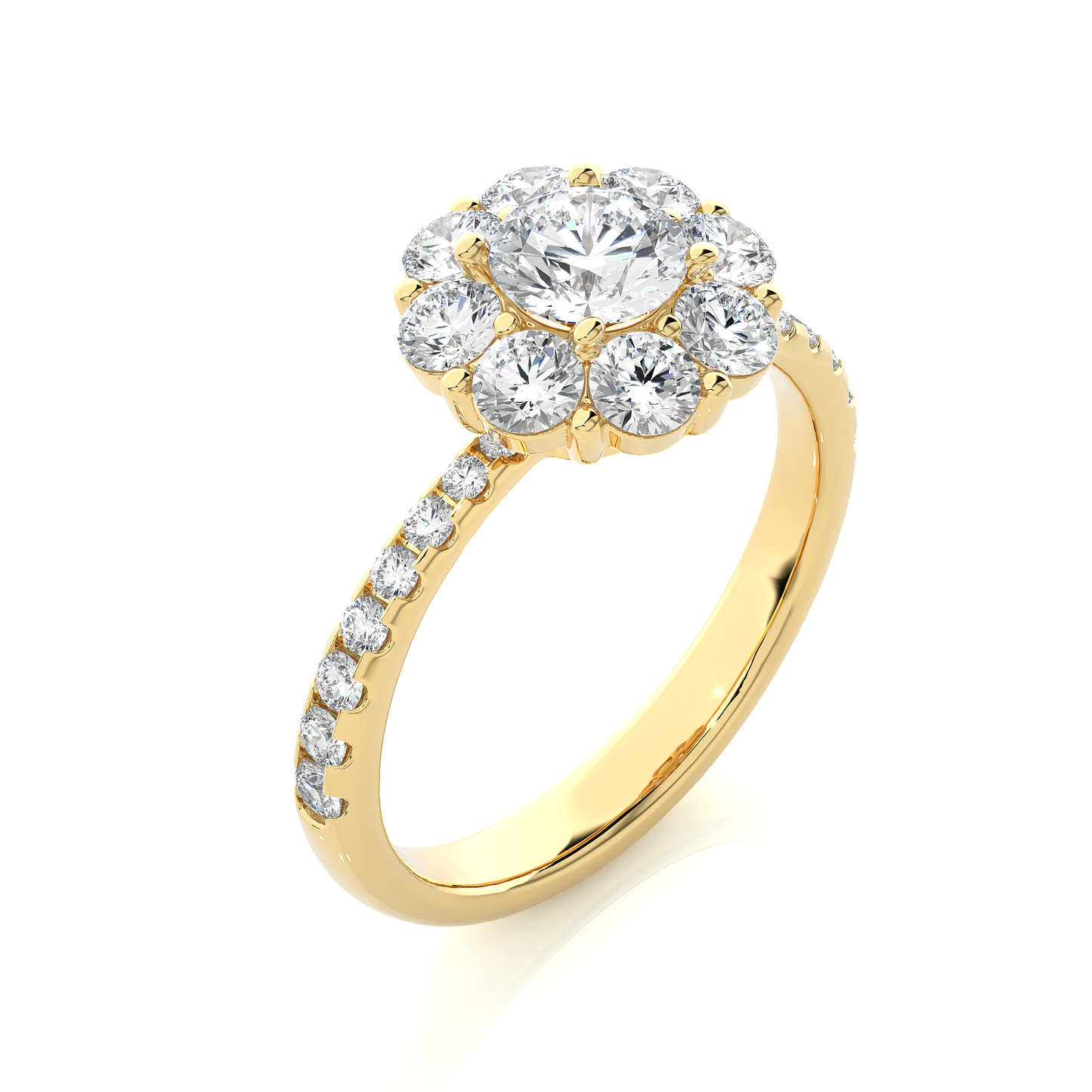 1.64 Carat Round Lab Grown Diamonds Timeless Accented Ring For Her,  Also  using daily wear