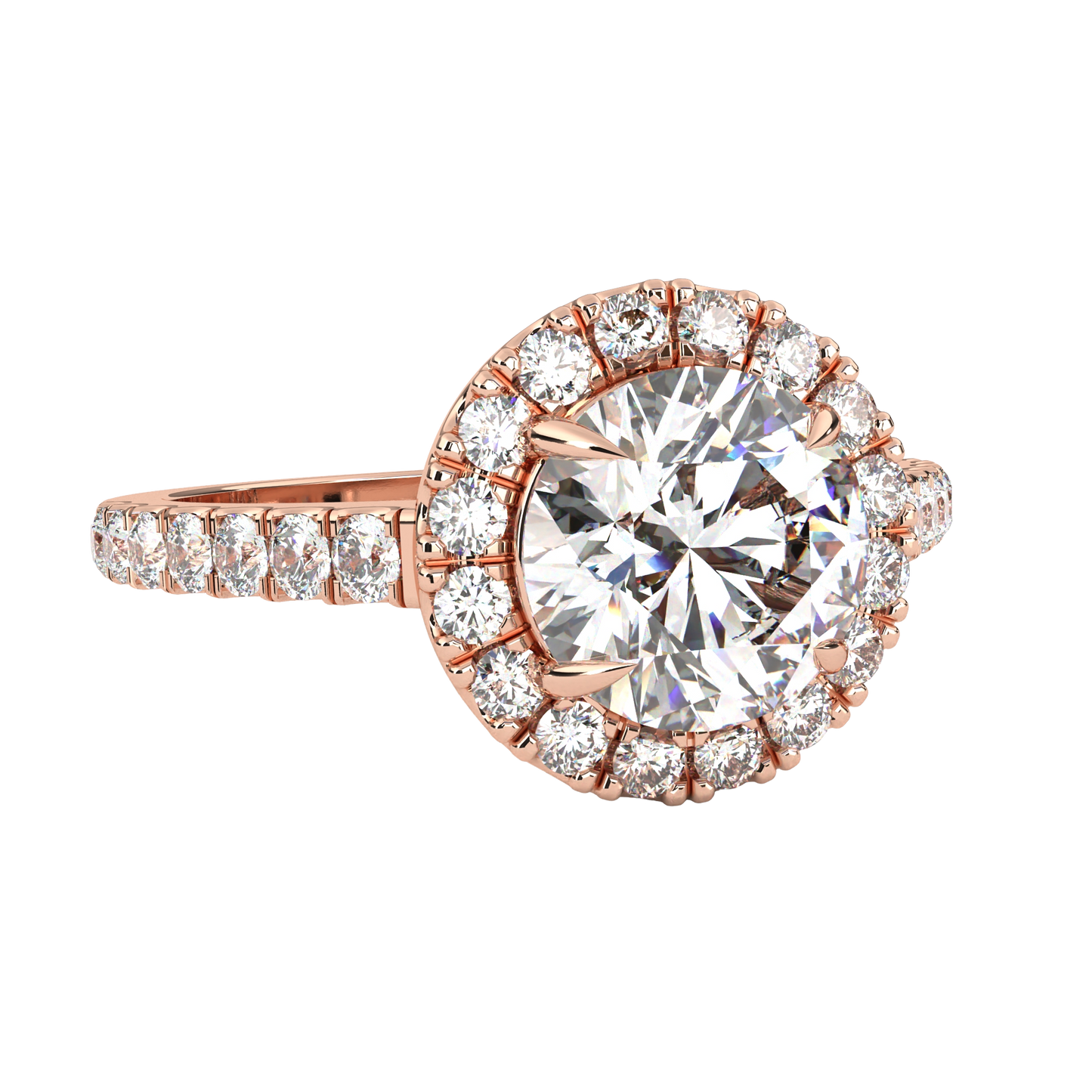 13.89 Ct  Round Cut Lab Grown Diamond Delicate Halo Art Deco Party Wear Ring For Her