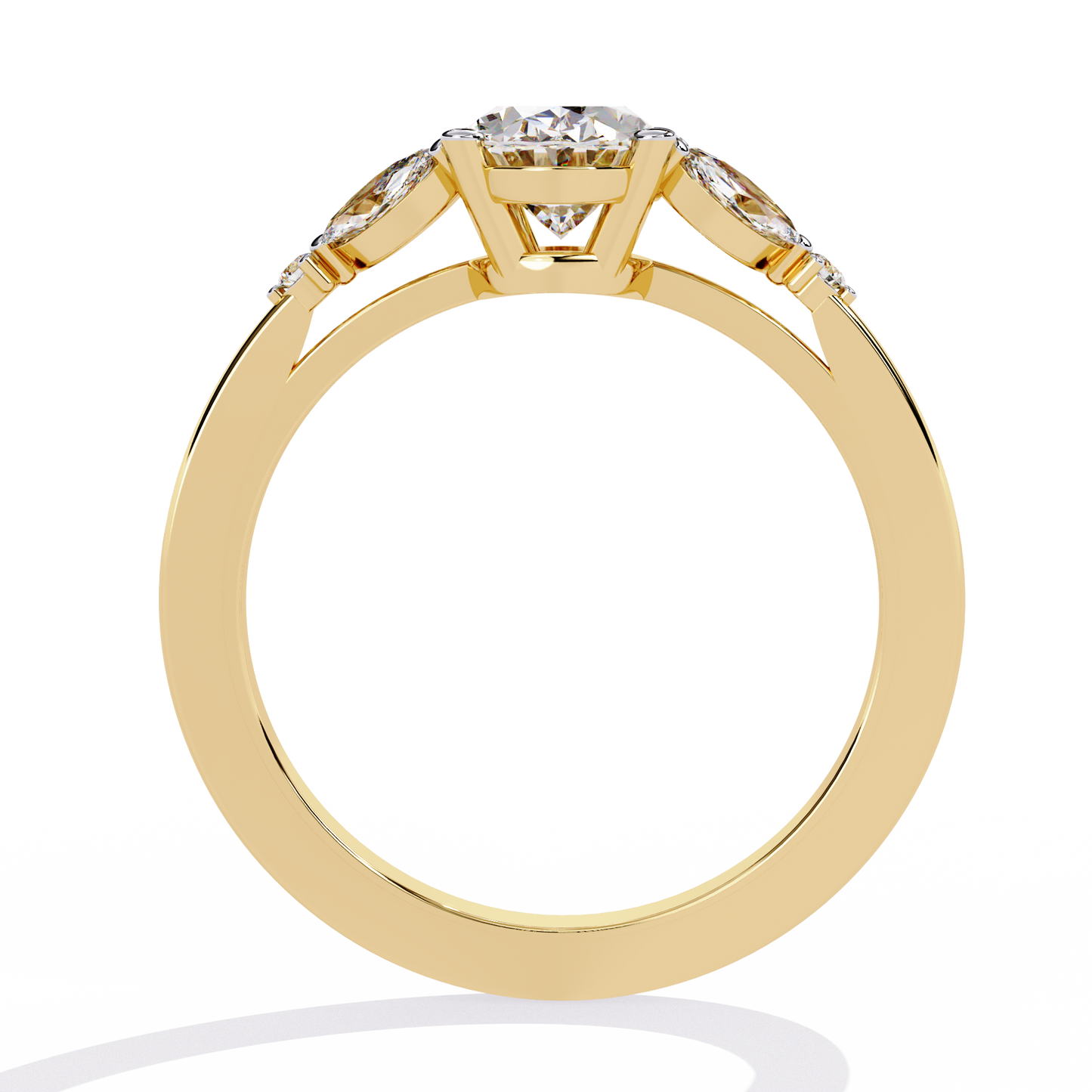 1.37Ct Oval, Marquise and Round Cut Lab Grown Triple Diamond Art Deco Delicate Vintage Stackable Ring