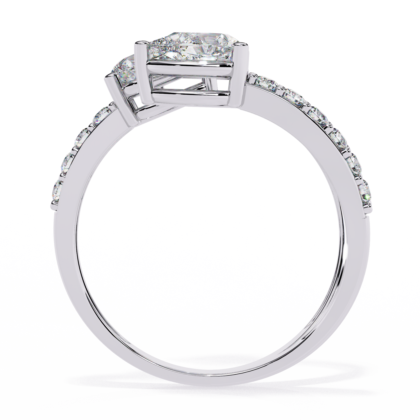 1.34Ct Pear And Round Cut Diamond Bypass Stunning Vintage Inspired Elegant Open Ring Gift For Women's