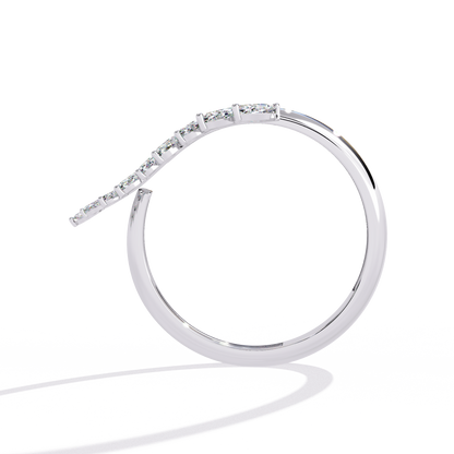 Marquise Cut Lab Grown Diamond Flora Inspired Leaf Olive Shape Antique Classics Statement Stacking Ring