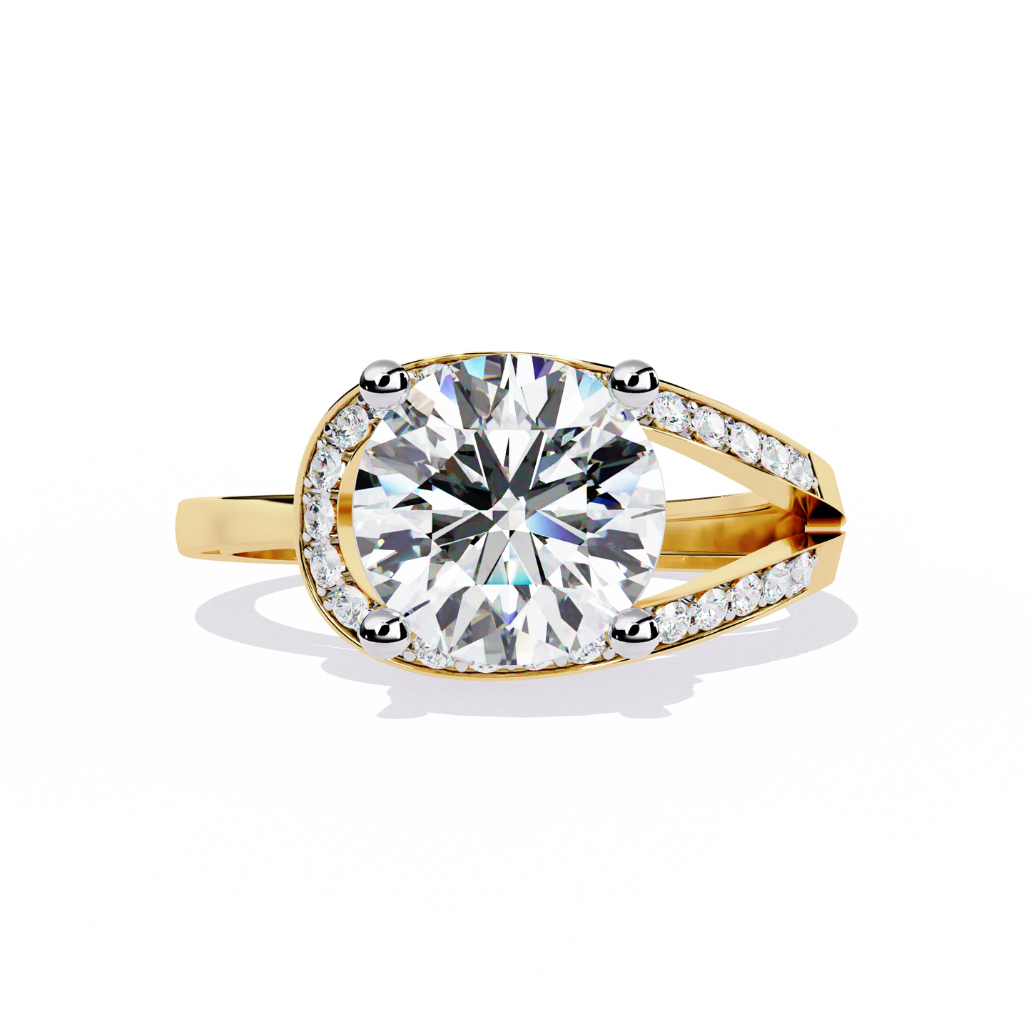 Round Cut 2.96Ct Diamond Cluster Delicate Vintage Sparkling Dainty Engagement Ring Gift For Her