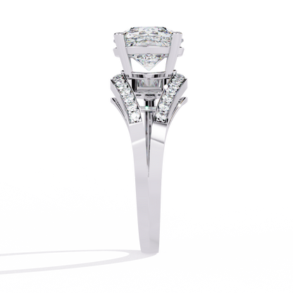 Round Cut 2.96Ct Diamond Cluster Delicate Vintage Sparkling Dainty Engagement Ring Gift For Her