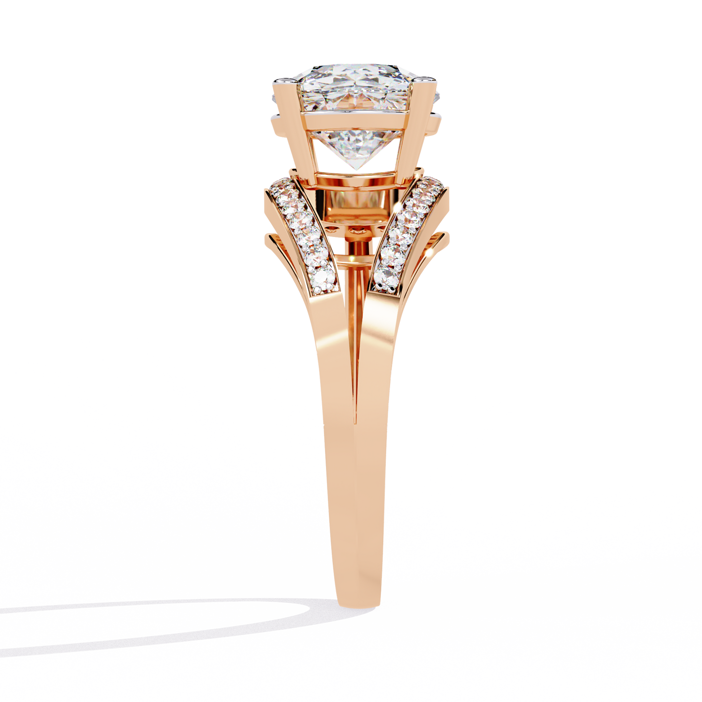 Round Cut 2.96Ct Diamond Cluster Delicate Vintage Sparkling Dainty Engagement Ring Gift For Her