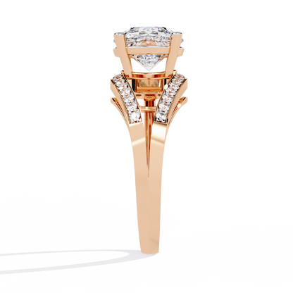 Round Cut 2.96Ct Diamond Cluster Delicate Vintage Sparkling Dainty Engagement Ring Gift For Her