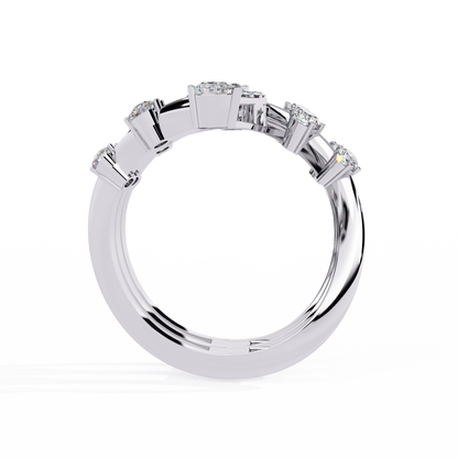 14k Solid Gold 1.18Ct Pear, Marquise and Round Cut Diamond Minimalist Stunning Perfect Engagement Ring