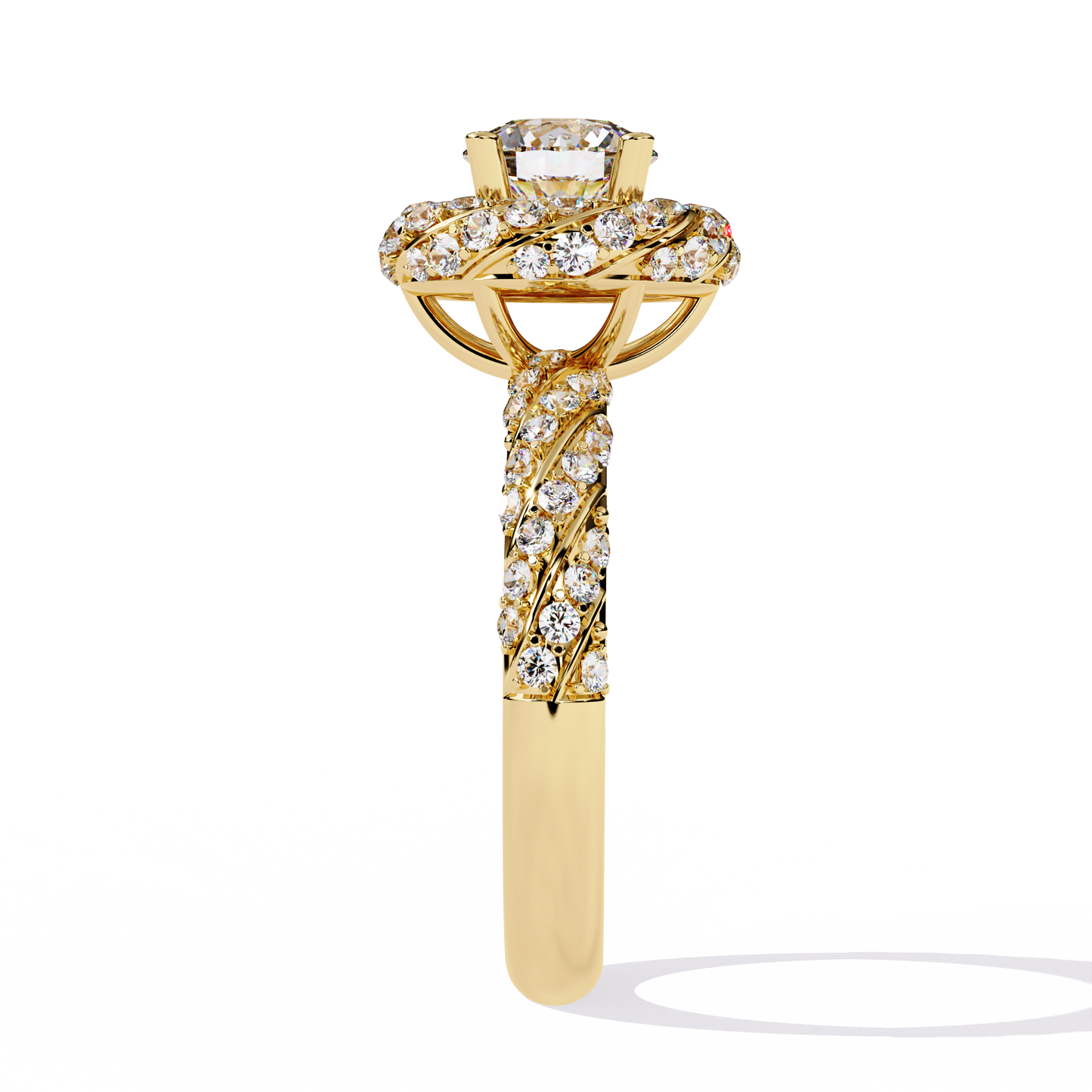 Round Cut 1.44Ct Lab Grown Diamond Halo Style Art Deco Elegant Statement Annivrasry Ring Gift For Her