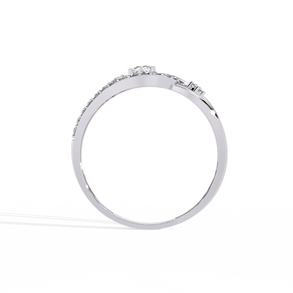 Oval And Round Cut Lab Grown Diamond Unique Handcrafted Prong Set Dainty Wedding Ring For Her