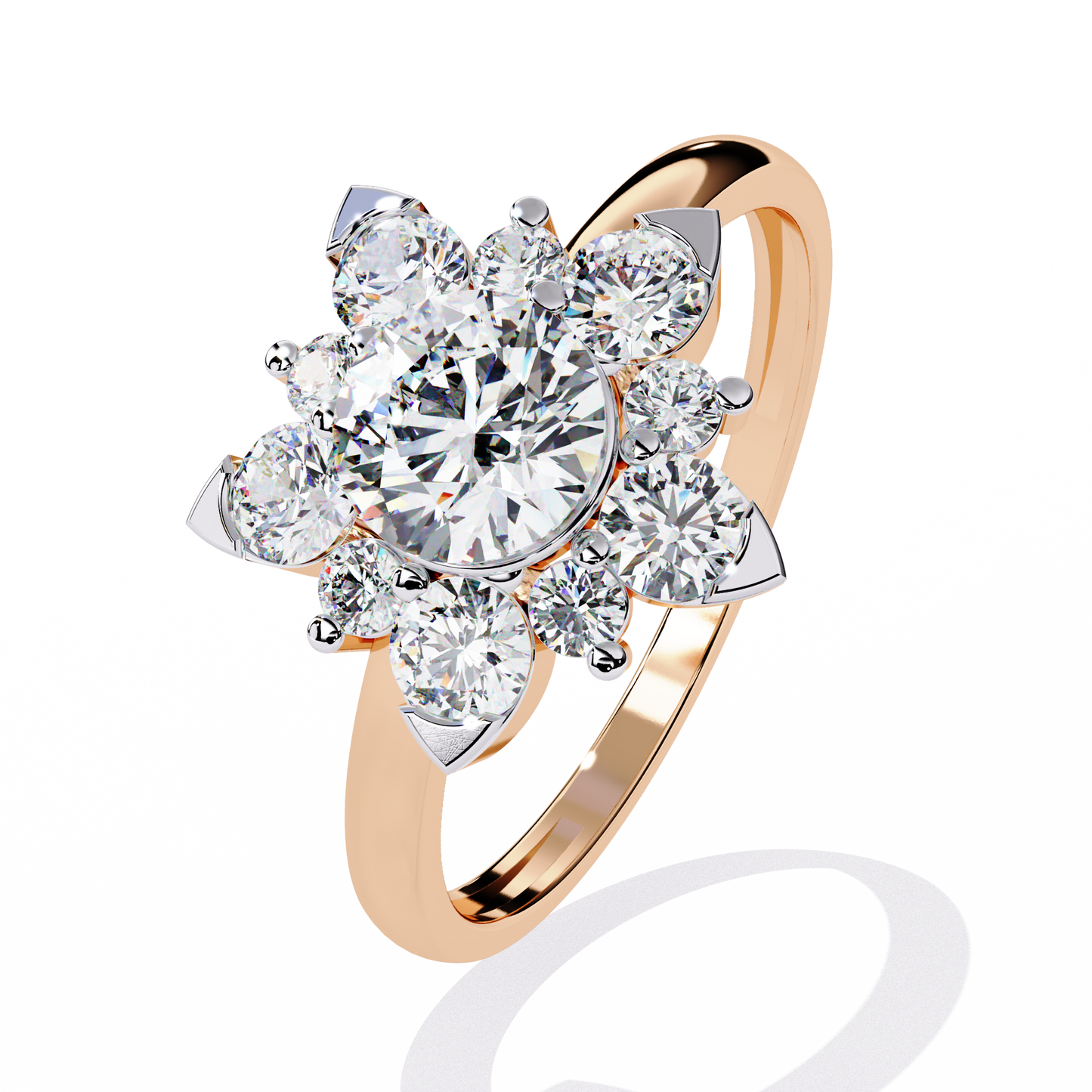 1.20Ct Round Cut Diamond Prong Set  Halo style Elegant Dainty Classic Promise Ring Gift For Wife