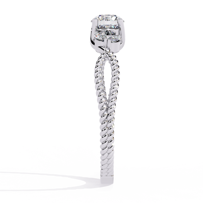 Marquise And Round Cut Diamond Twisted Elegant Art Deco Prefect Sparkling 5 Stone Promise Ring For Her