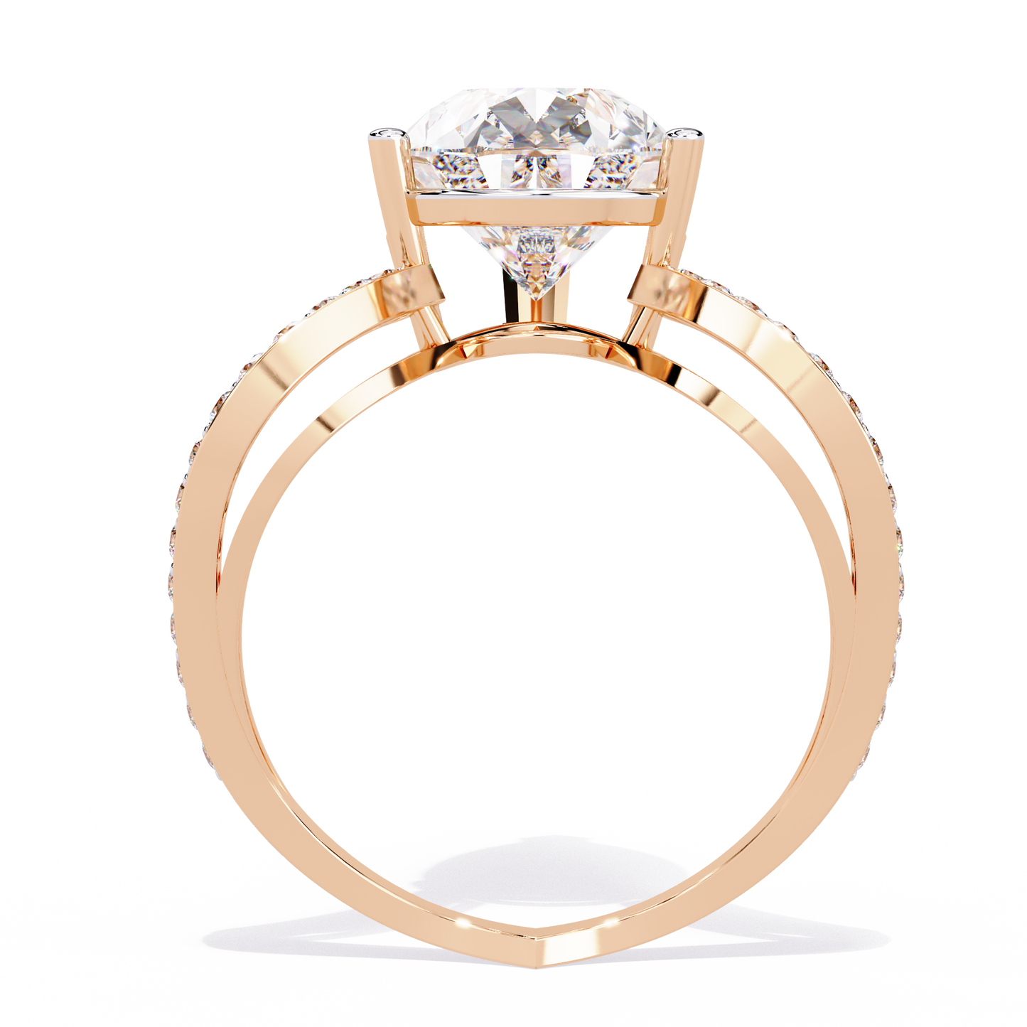 5.00Ct Pear And Round Cut White Colorless Diamond V Shape Antique Classic Stunning Wedding Ring Gift For Women's