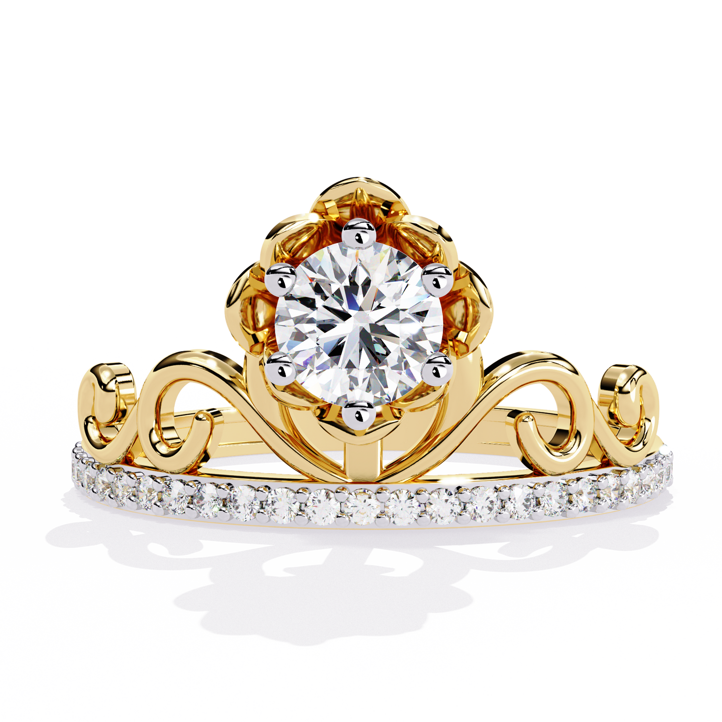 Solitaire Round Cut Diamond Channel Set Antique Hand Crafted Stunning Dainty Engagement Ring