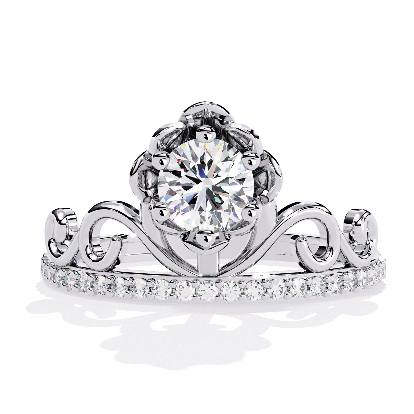 Solitaire Round Cut Diamond Channel Set Antique Hand Crafted Stunning Dainty Engagement Ring