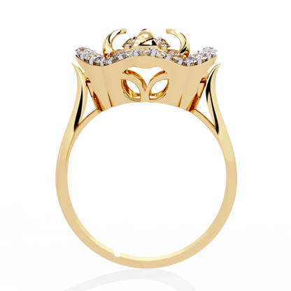 Round Cut High Quality Diamond Unique Elegant Cluster Dainty Vintage Bridesmaid Ring Gift For Her