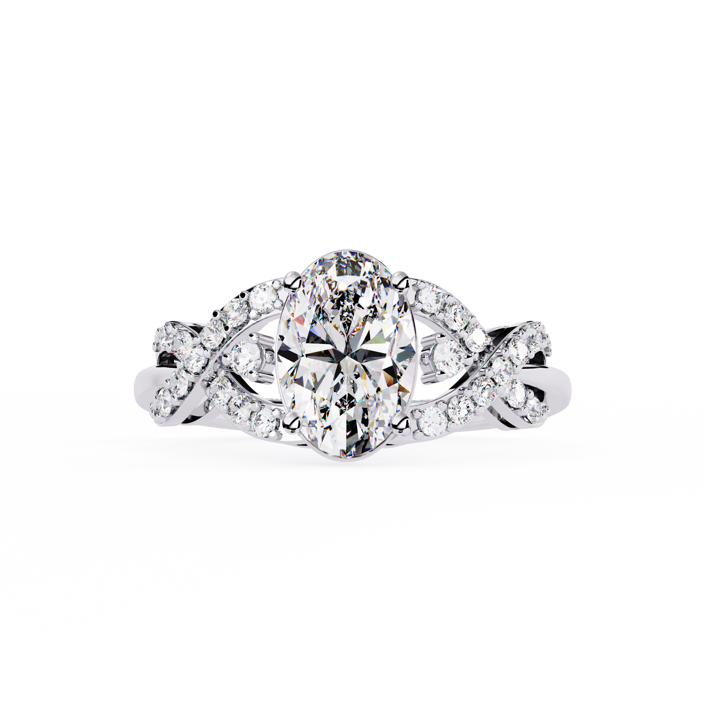 Twisted 1.80Ct Oval And Round Cut Diamond Antique Vintage Inspired Dainty Annivrasry Ring Gift For Her