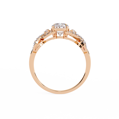 Twisted 1.80Ct Oval And Round Cut Diamond Antique Vintage Inspired Dainty Annivrasry Ring Gift For Her