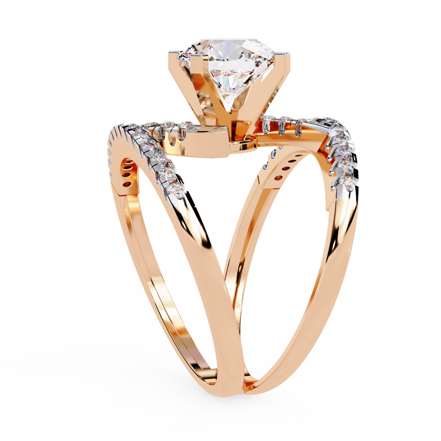 White Colorless 2.38CT Round Cut Diamond Statement Cluster Elegant Vintage-Inspired Perfect Engagement Ring