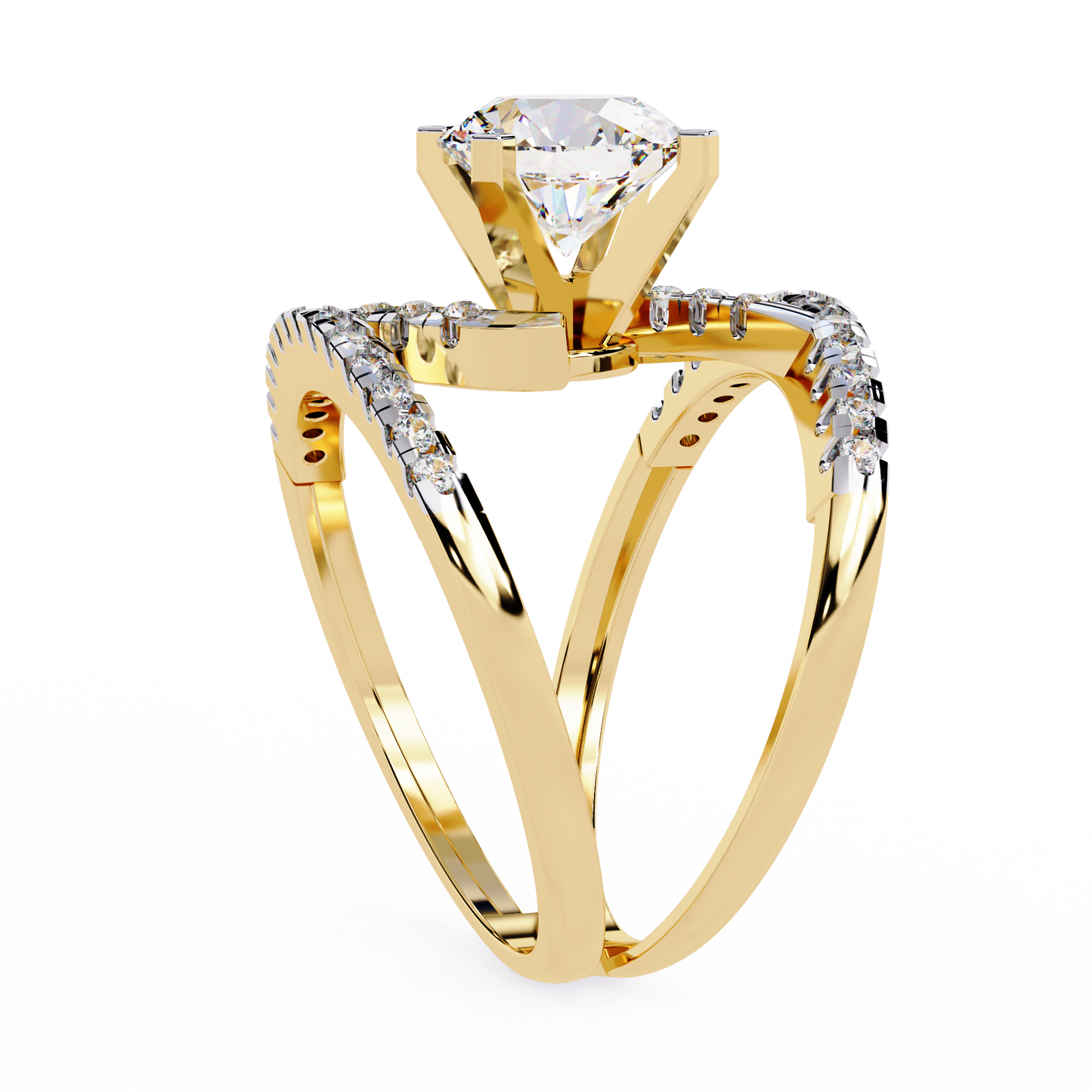 White Colorless 2.38CT Round Cut Diamond Statement Cluster Elegant Vintage-Inspired Perfect Engagement Ring