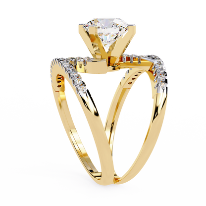 White Colorless 2.38CT Round Cut Diamond Statement Cluster Elegant Vintage-Inspired Perfect Engagement Ring