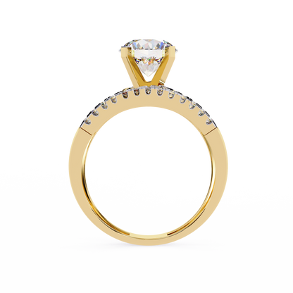 White Colorless 2.38CT Round Cut Diamond Statement Cluster Elegant Vintage-Inspired Perfect Engagement Ring