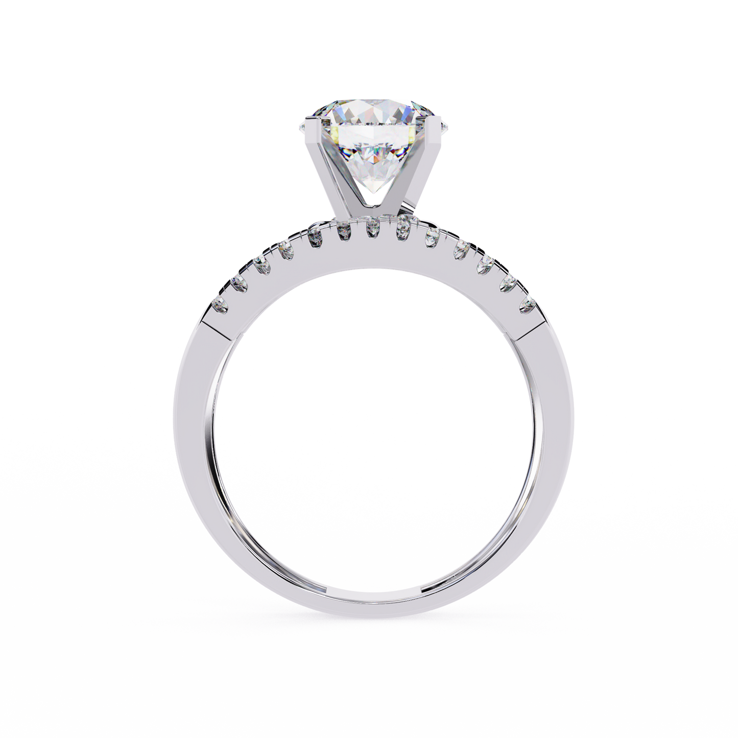 White Colorless 2.38CT Round Cut Diamond Statement Cluster Elegant Vintage-Inspired Perfect Engagement Ring