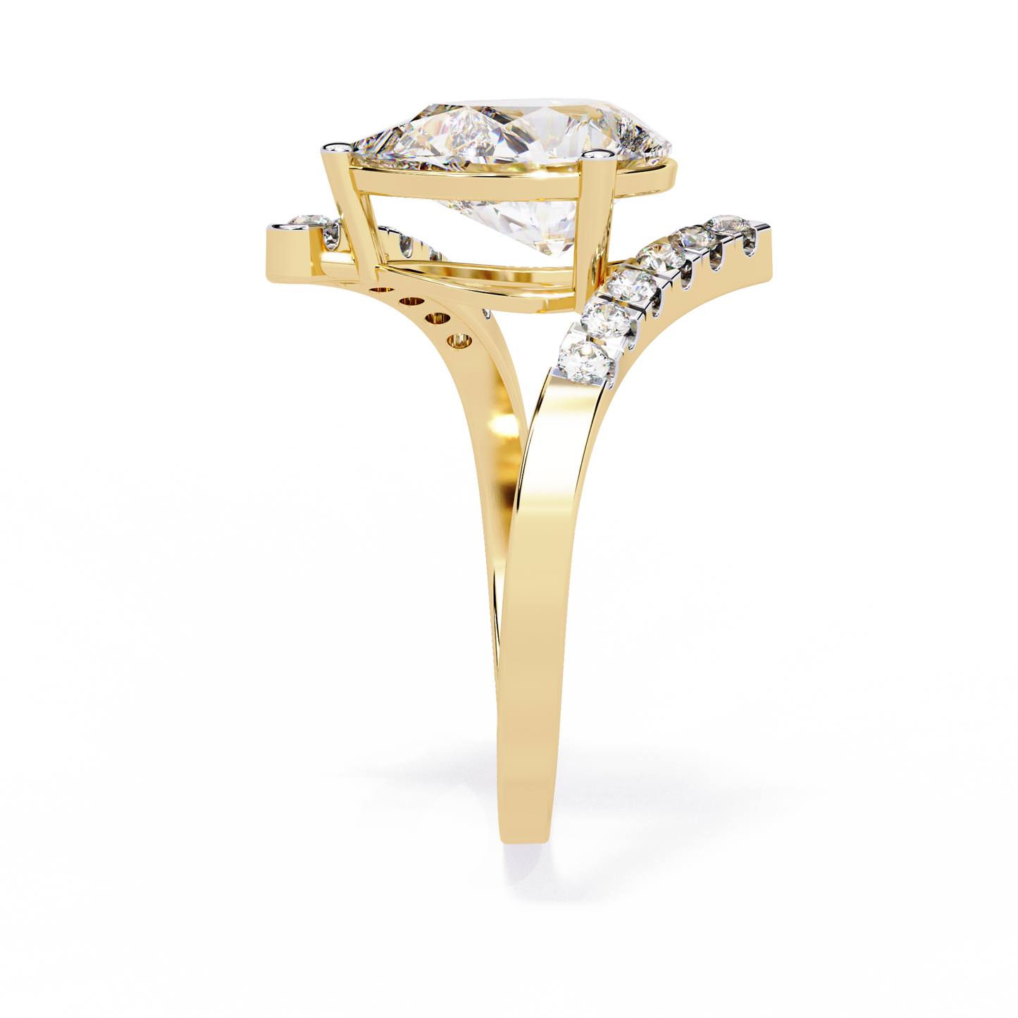 2.81Ct Pear And Round Cut Diamond Elegance Dainty Vintage Sparkling Statement Party Wear Ring For Her