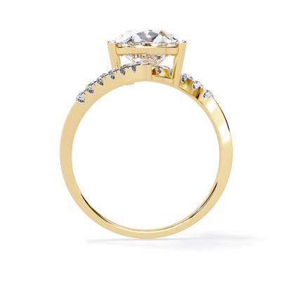 2.81Ct Pear And Round Cut Diamond Elegance Dainty Vintage Sparkling Statement Party Wear Ring For Her