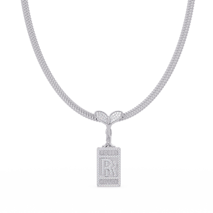 RR Logo Lab Grown Diamond Pendant Necklace - HIGHCARAT DIAMONDS