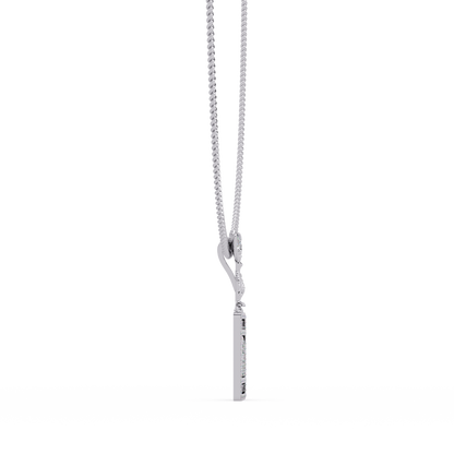 RR Logo Lab Grown Diamond Pendant Necklace - HIGHCARAT DIAMONDS