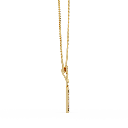 RR Logo Lab Grown Diamond Pendant Necklace - HIGHCARAT DIAMONDS