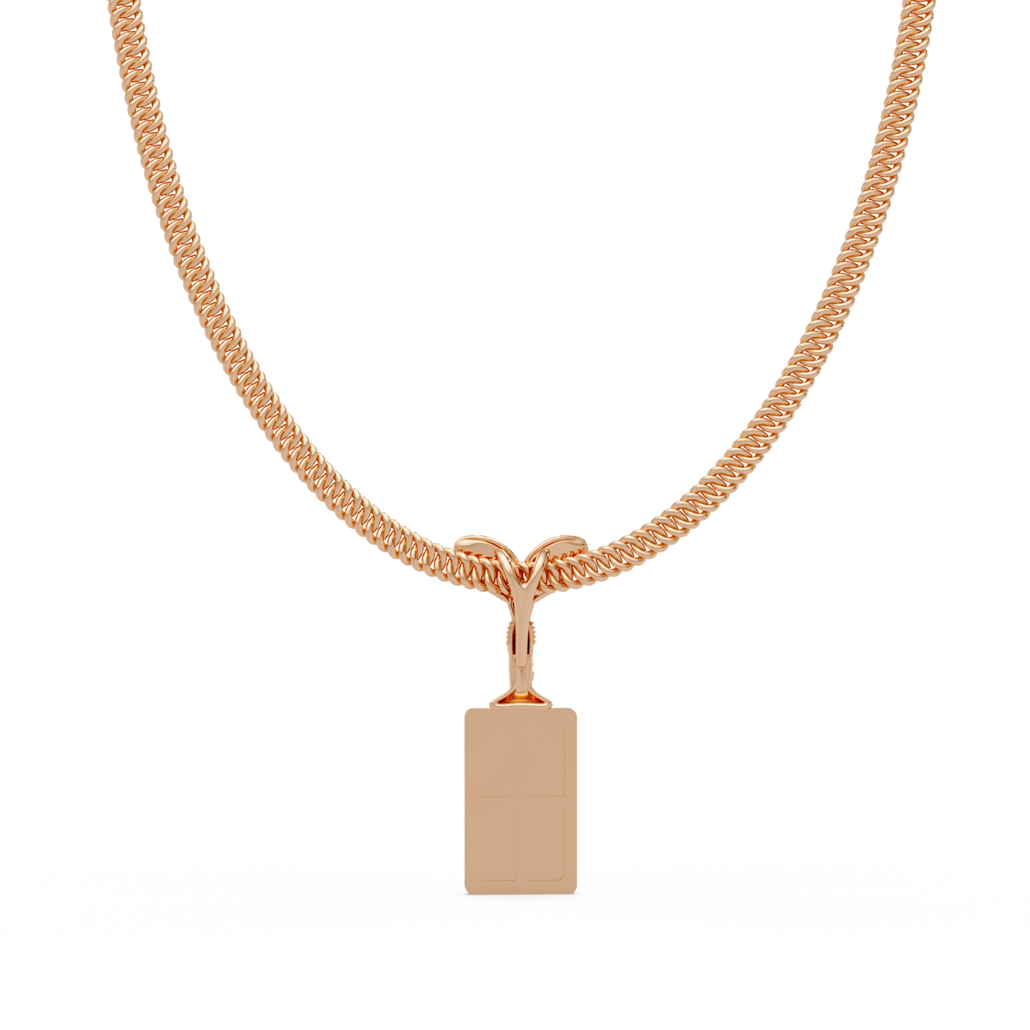 RR Logo Lab Grown Diamond Pendant Necklace - HIGHCARAT DIAMONDS