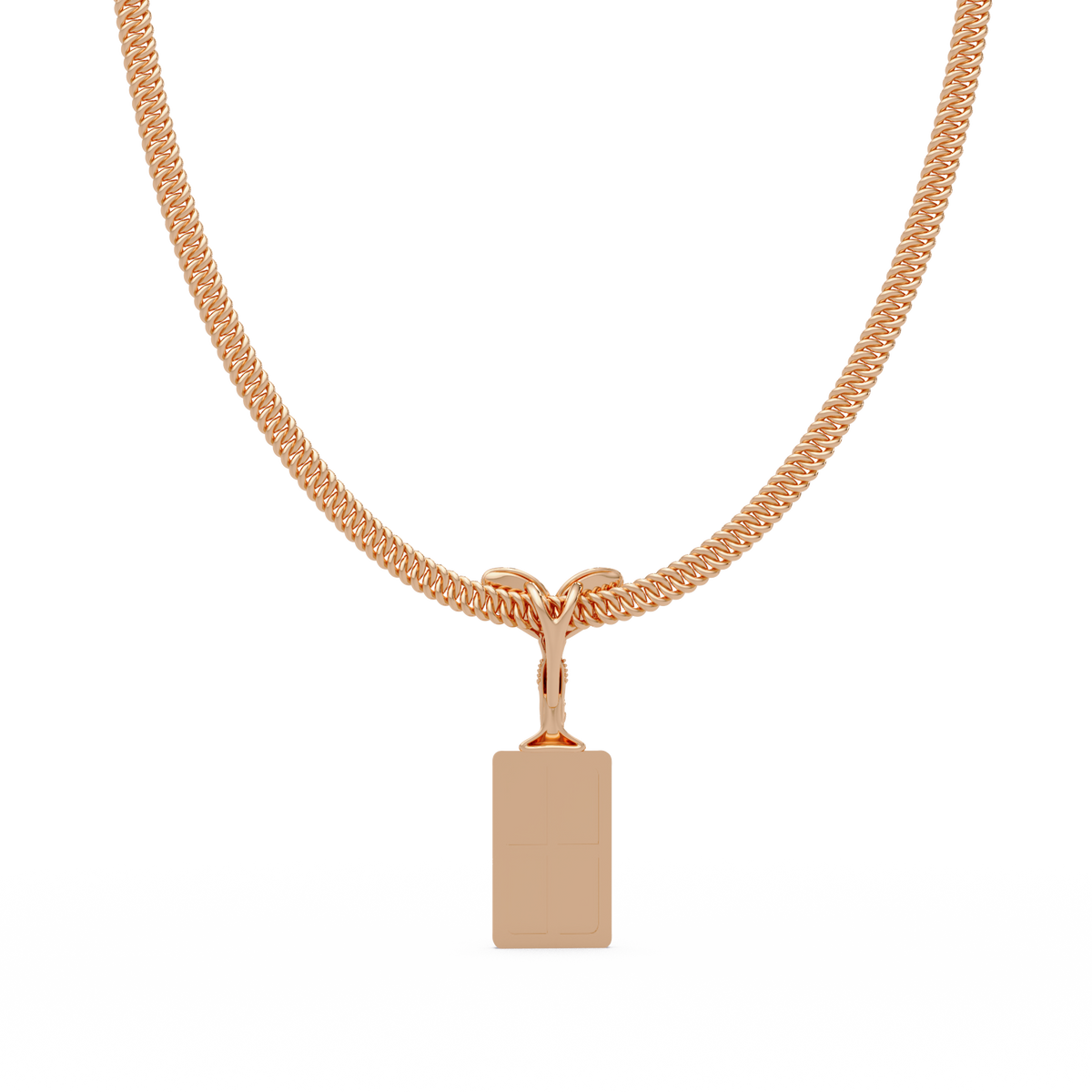 RR Logo Lab Grown Diamond Pendant Necklace - HIGHCARAT DIAMONDS