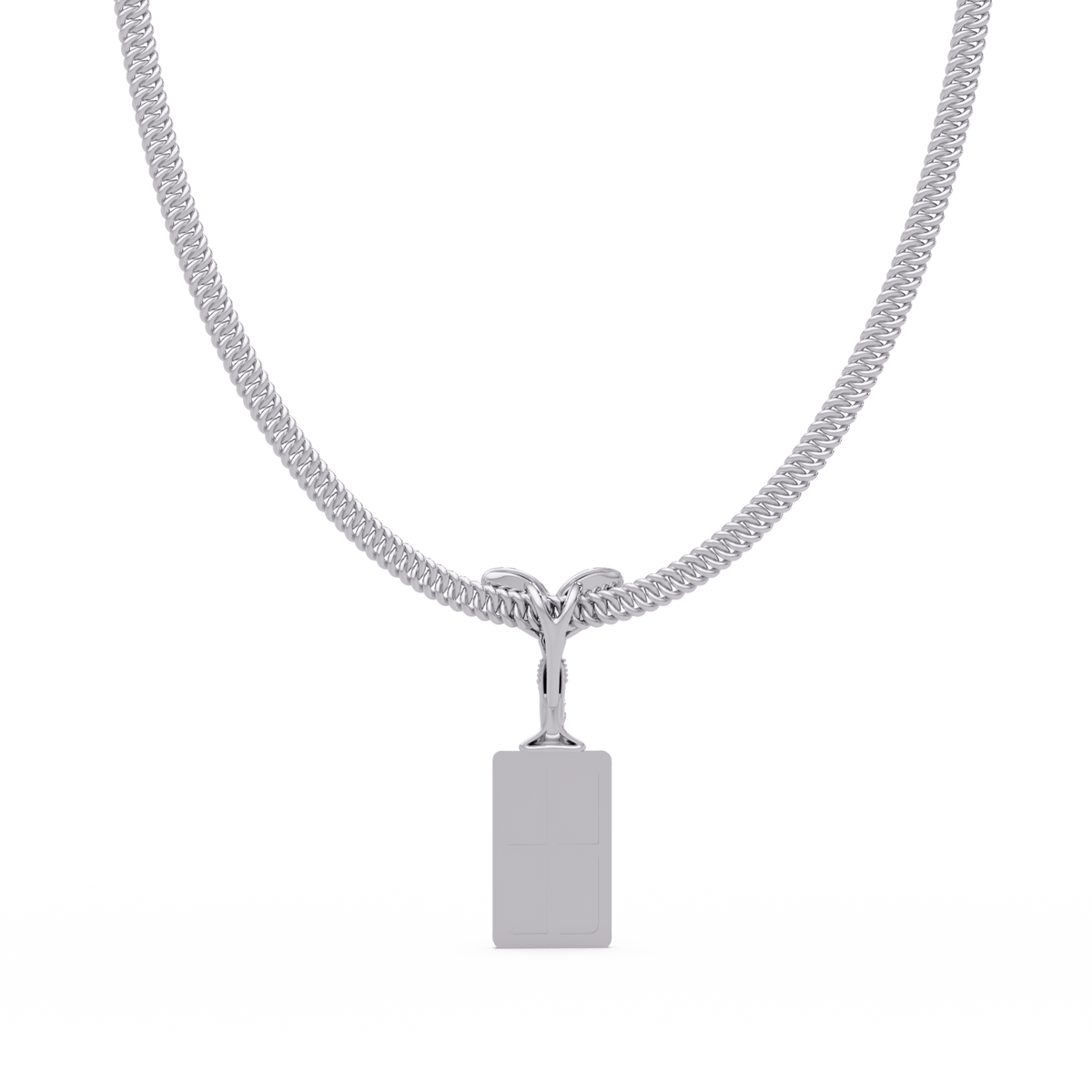 RR Logo Lab Grown Diamond Pendant Necklace - HIGHCARAT DIAMONDS