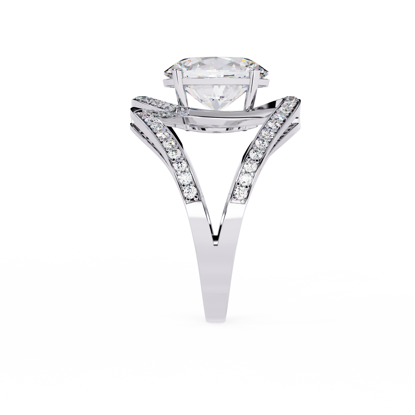 Vintage 7.78Ct Oval and Round Cut White Colorless Diamond  Double Accented Elegant Party Wear Ring for Her