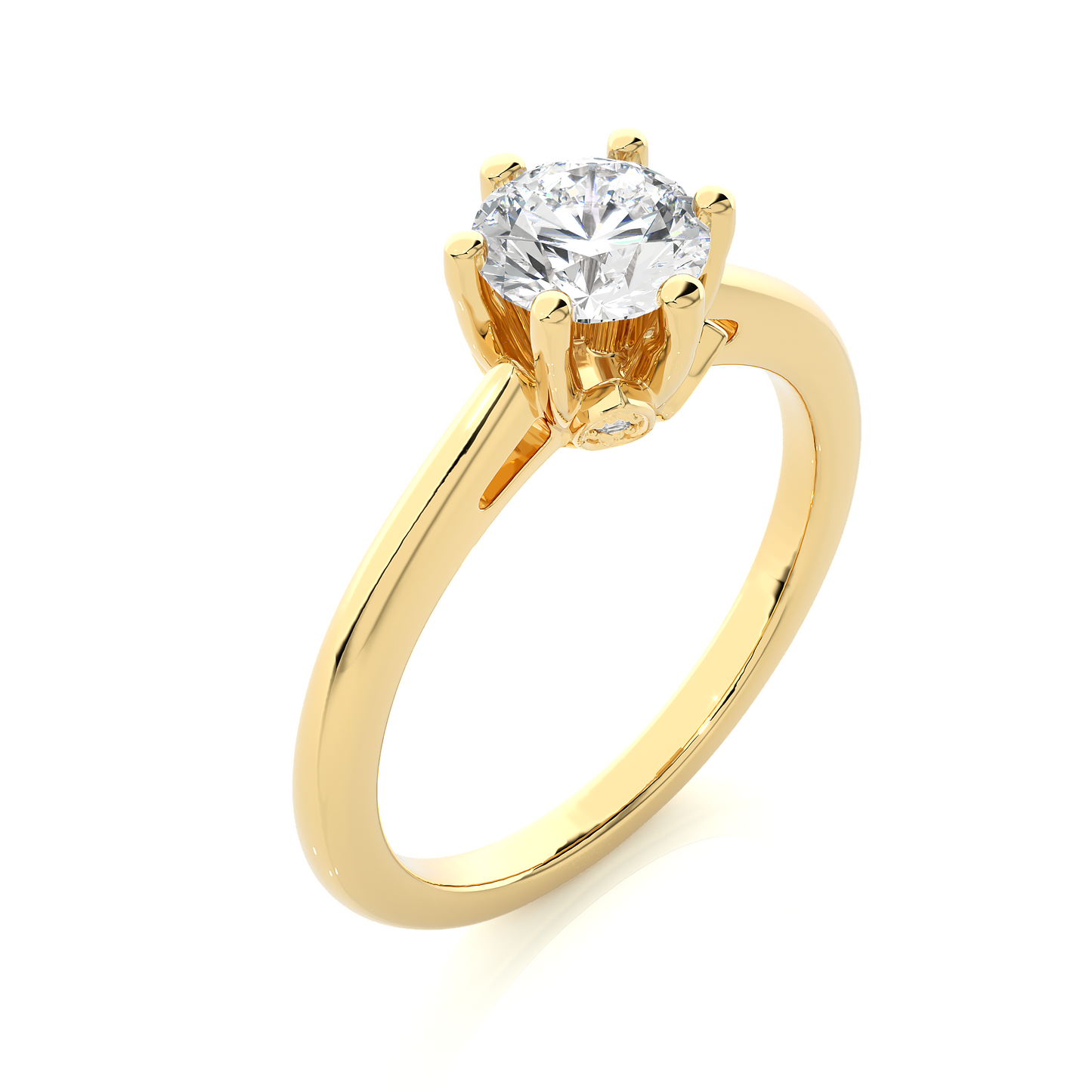 Lab grown Round Cut Diamond Engagement Ring