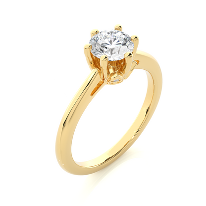 Lab grown Round Cut Diamond Engagement Ring