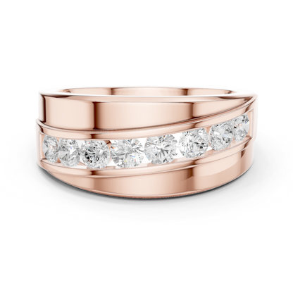 Lab Grown & Natural Round Shape Diamond Ethical Wear New Stunning Diamond Ring for Men