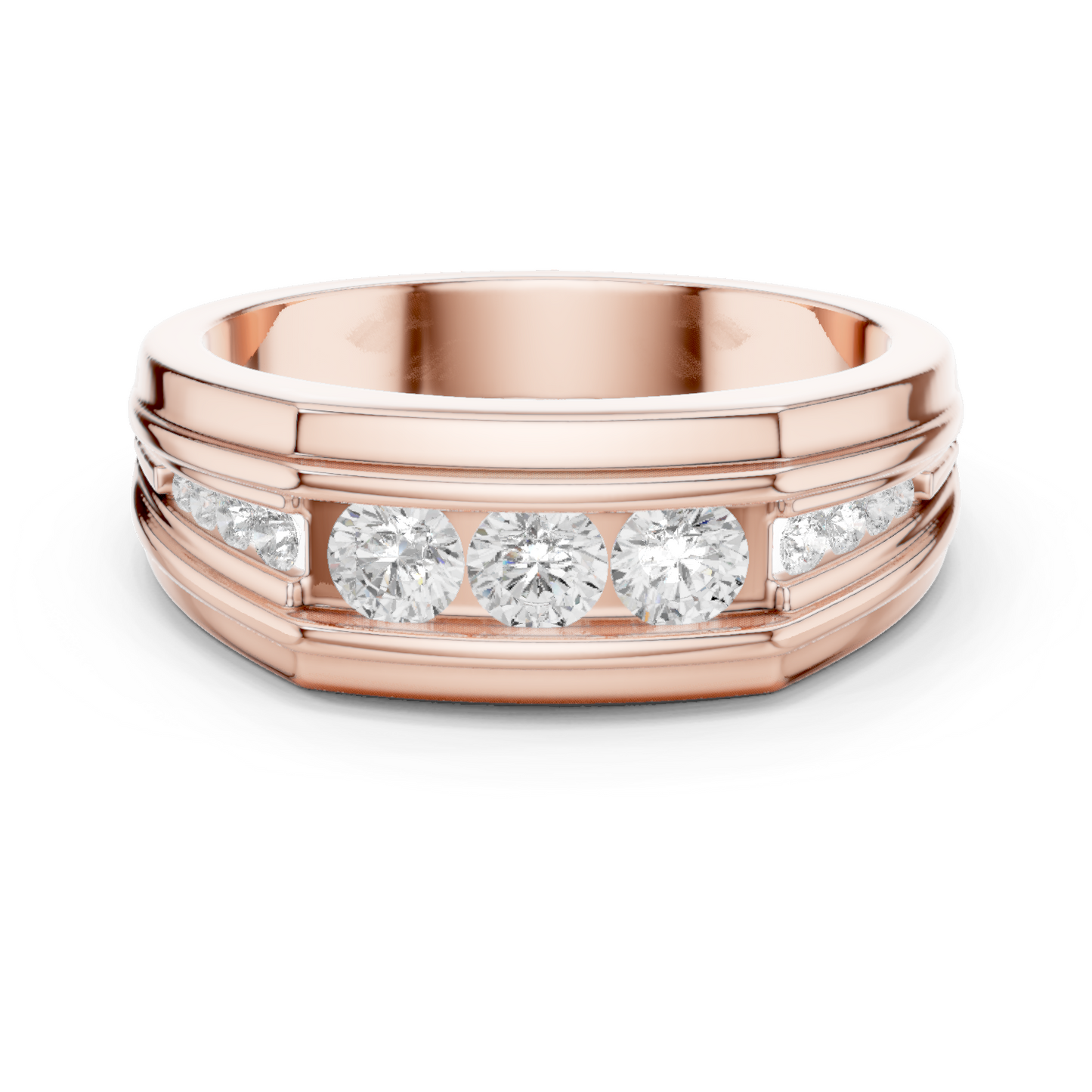 Natural & Lab Grown Round Shapes Diamond Stunning Every Wear Occasion For Men Diamond Ring