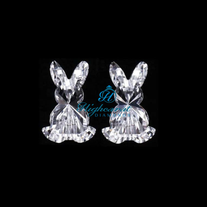 Unique Rabbit Shaped Sparkling Diamond, Using Occasional Wear Diamond Pendant - HIGHCARAT DIAMONDS