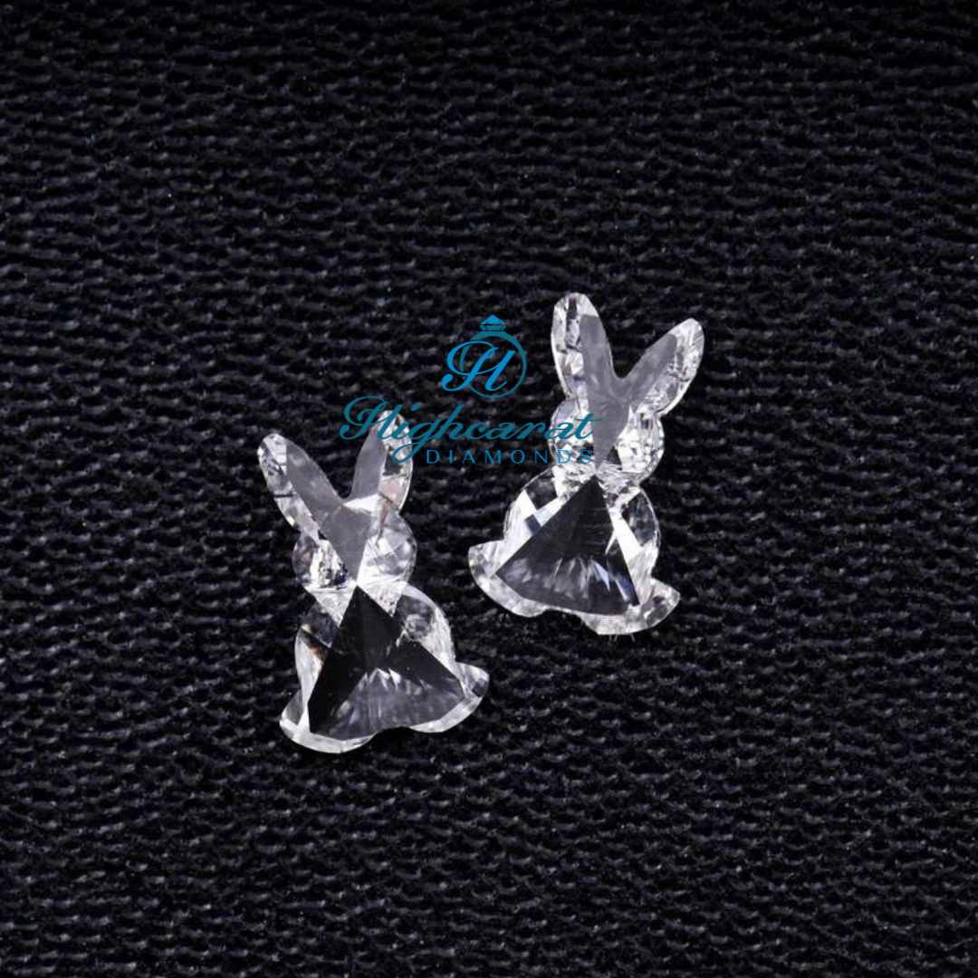 Unique Rabbit Shaped Sparkling Diamond, Using Occasional Wear Diamond Pendant - HIGHCARAT DIAMONDS