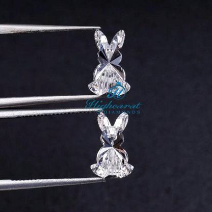 Unique Rabbit Shaped Sparkling Diamond, Using Occasional Wear Diamond Pendant - HIGHCARAT DIAMONDS