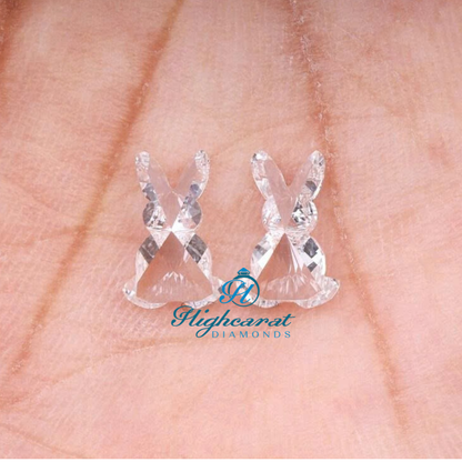 Unique Rabbit Shaped Sparkling Diamond, Using Occasional Wear Diamond Pendant - HIGHCARAT DIAMONDS