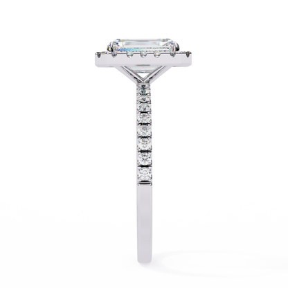 Radiant And Round Cut lab Grown Diamond And 10k Unique Art Deco Ring For Surprise Gifted