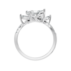 2.45Ct Radiant, Round and Marquise Cut Diamond Elegant Stunning Vintage Bridesmaid Ring For Women's - HIGHCARAT DIAMONDS