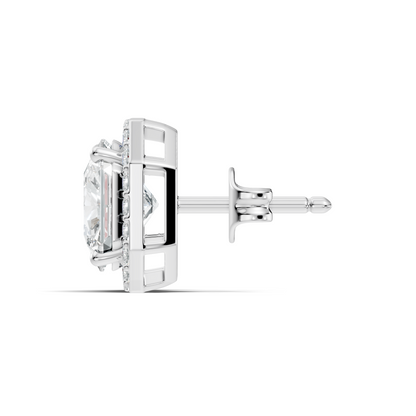 Radiant Square & Round Shape 4.02 Ct  Lab Grown Diamond 14k Solid Gold Stunning New Classic Studs Diamond Earrings For Her Gift - HIGHCARAT DIAMONDS