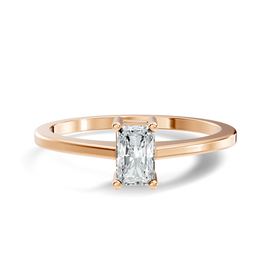 Radiant Cut Top Grade Lab Grown Diamond Solitaire Dainty Prong Set Vintage Cluster Engagement Ring For Her - HIGHCARAT DIAMONDS