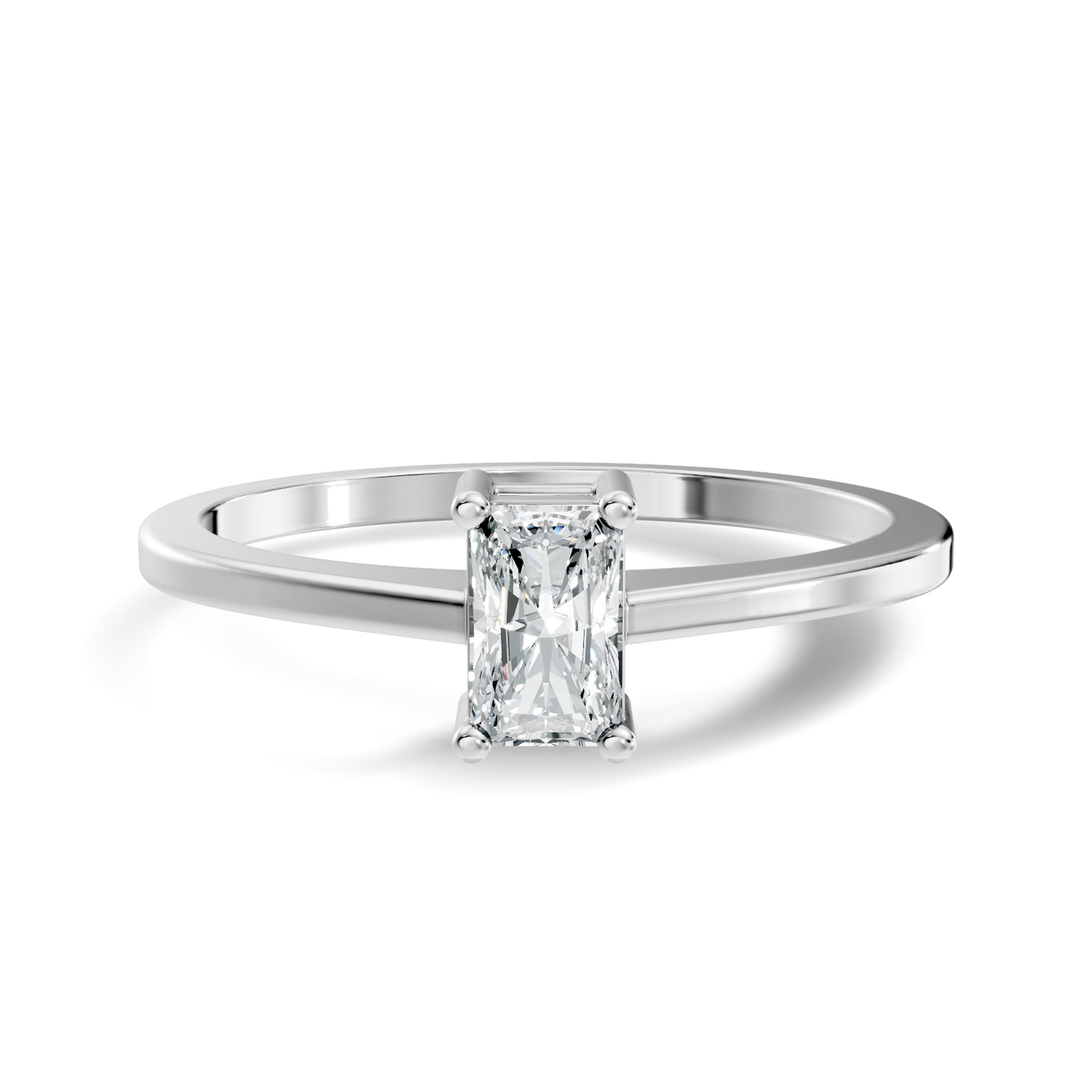 Radiant Cut Top Grade Lab Grown Diamond Solitaire Dainty Prong Set Vintage Cluster Engagement Ring For Her - HIGHCARAT DIAMONDS