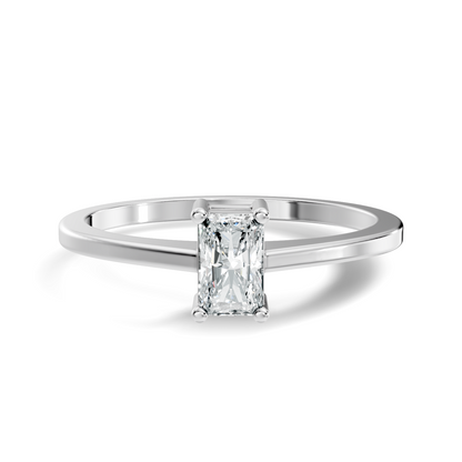 Radiant Cut Top Grade Lab Grown Diamond Solitaire Dainty Prong Set Vintage Cluster Engagement Ring For Her - HIGHCARAT DIAMONDS