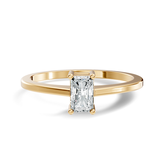 Radiant Cut Top Grade Lab Grown Diamond Solitaire Dainty Prong Set Vintage Cluster Engagement Ring For Her - HIGHCARAT DIAMONDS